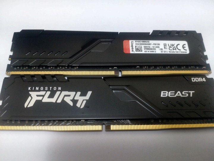 金士頓 FURY BEAST DDR4 3200 32G(16GX2)