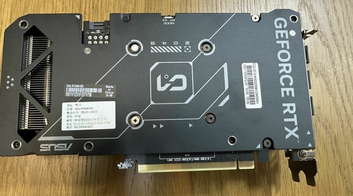 售ASUS 顯卡 RTX4060 8GB 。(原廠保固中）