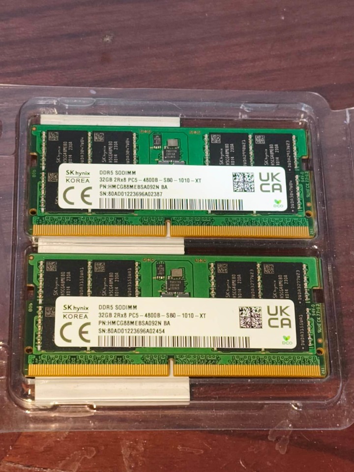 近全新 SK Hynix DDR5 32G x2 筆電記憶體
