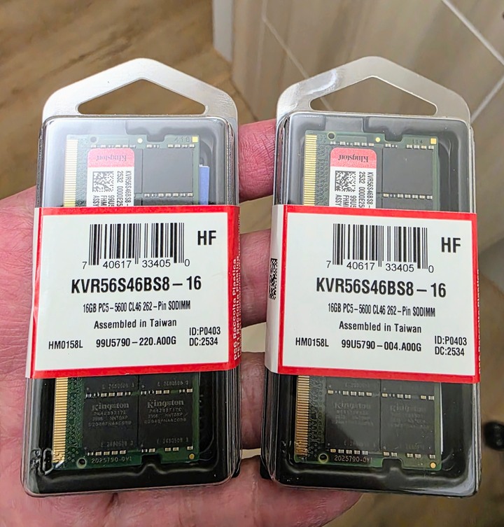 金士頓 筆電 DDR5-5600 32G (16x2)