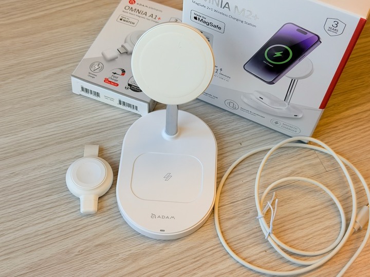 OMNIA M2+/A1+ 蘋果認證 2+1磁吸無線充電座/Apple Watch 快充版磁吸無線充電器