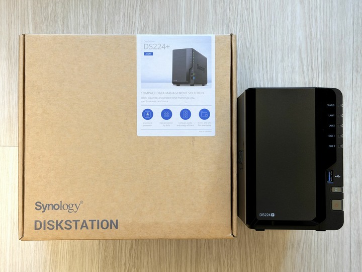 Synology 群暉 DS224+ 2-Bay NAS 網路儲存伺服器