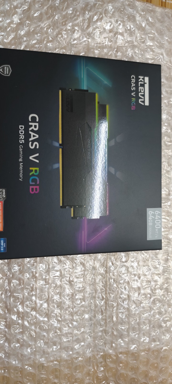 售KLEVV 科賦 CRAS V RGB DDR5 6400 64GB(32*2) 黑(全新品)