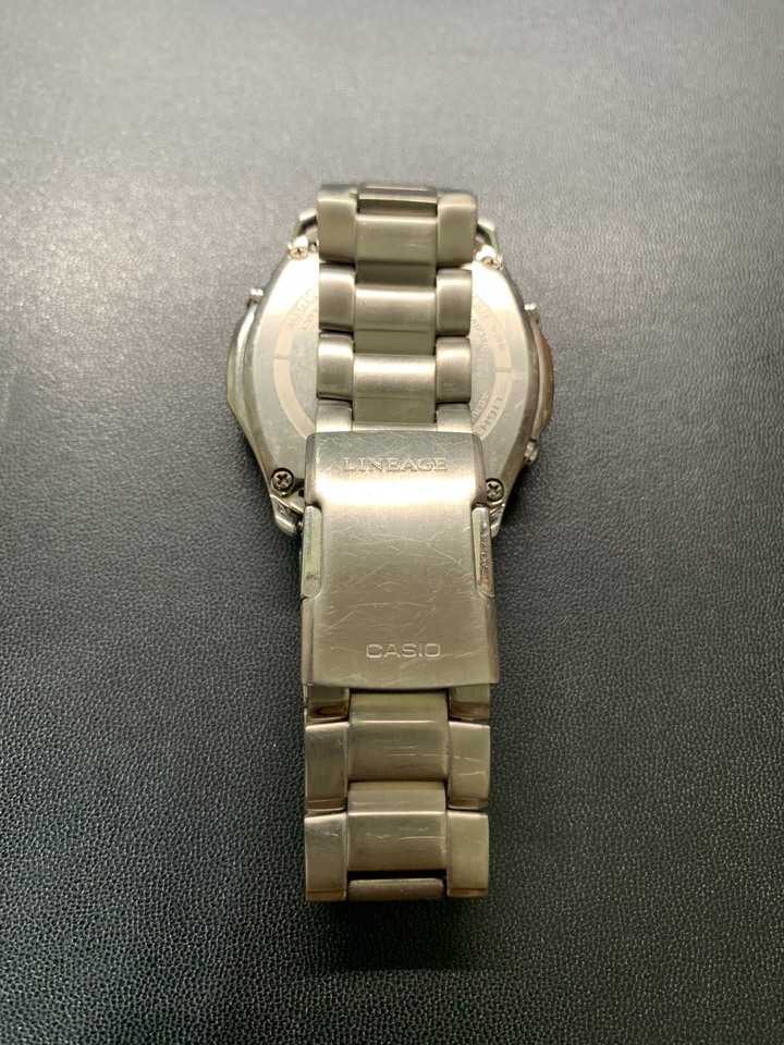 CASIO 卡西歐 LINEAGE LCW-M100T 太陽能電波鈦金屬男錶 (機芯5161)