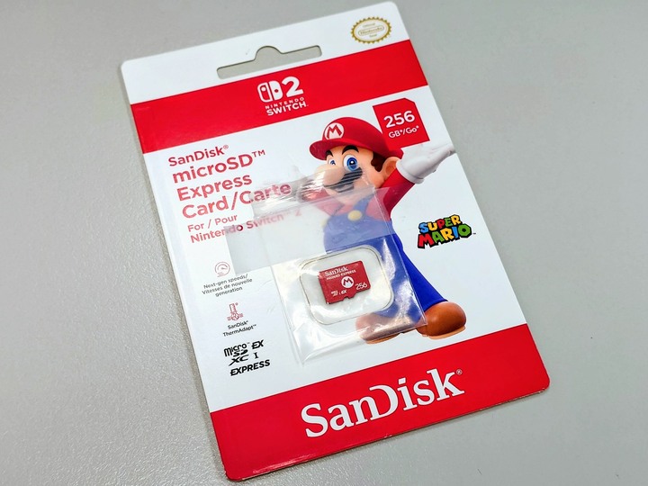 NS2 專用 SanDisk 256GB SD Express 記憶卡 (台灣任天堂公司貨)