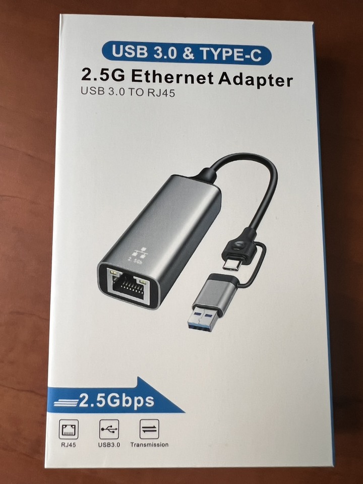 現貨全新 USB-C+A 2 .5g 網卡 typec 轉 2.5g 網卡 usb網卡二合一 瑞昱RTL8156B