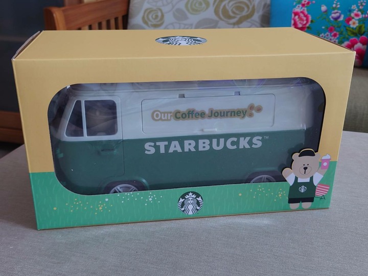 Starbucks 星巴克咖啡車捲心酥禮盒 模型(裡面沒有餅乾)