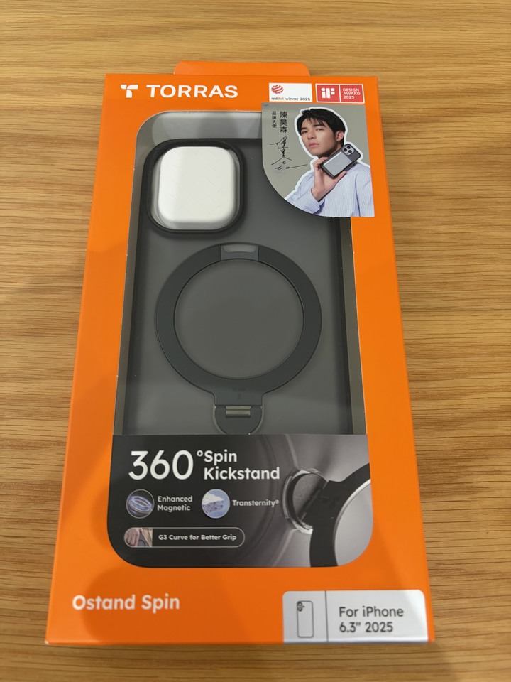 TORRAS Ostand Spin Magnetic旋轉支架防摔手機殼 for iPhone 17 霧面黑 