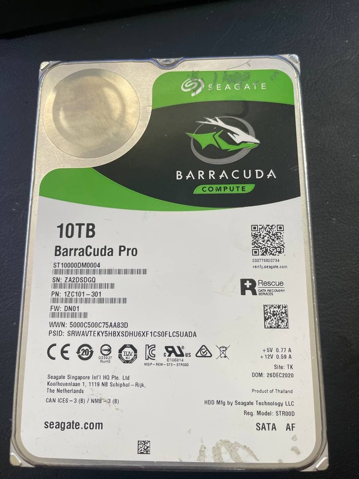 Seagate 希捷 10TB 3.5吋 64M 7200轉SATAIII 裝機硬碟(ST10000DM0004)