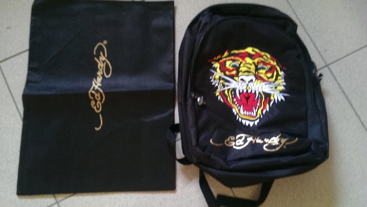 ED Hardy-刺繡迷彩虎王 背包