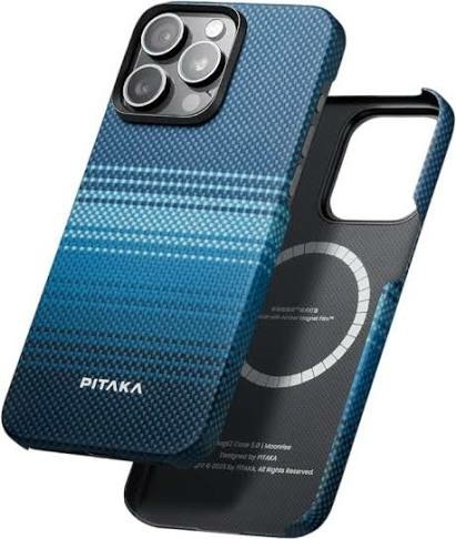 iPhone 15 pro PITAKA 限量 月昇(moonrise) 超薄航太芳綸纖維磁吸防撞保護殼