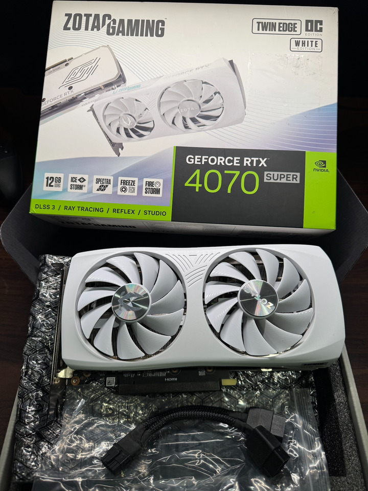 ZOTAC GeForce RTX 4070 SUPER TWIN EDGE OC WHITE Edition 12GB GDDR6X(保固內可刷卡)