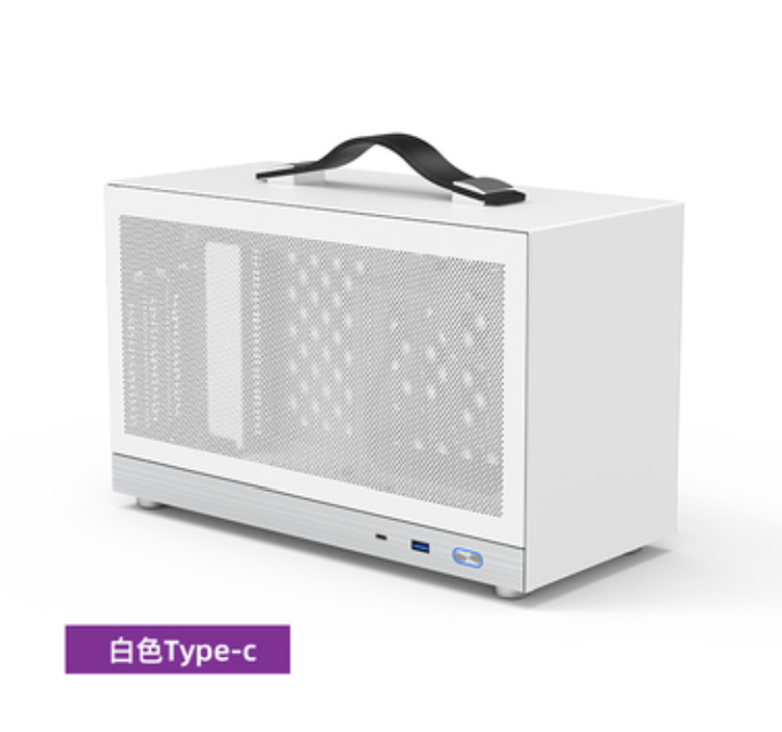 閃鱗 S300 ITX 機箱 可手提便攜式ITX 二手電腦機殼(8.1公升), 含PCIE Gen4 顯卡垂直轉接線