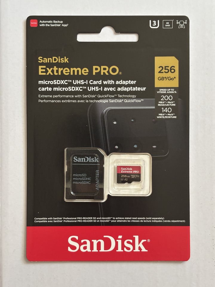 SanDisk 256GB Extreme Pro 記憶卡