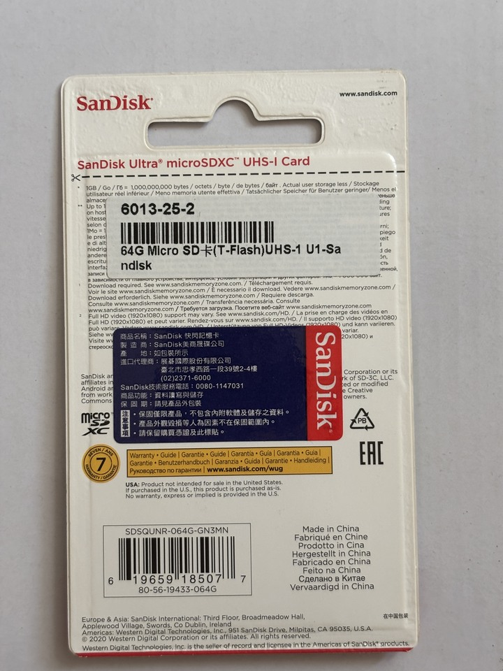 SanDisk Ultra 64GB 記憶卡