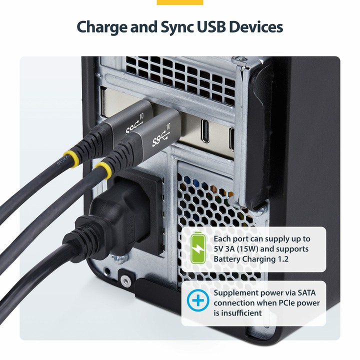 StarTech 4-Port, USB-C, 10Gbps PCIe, 4 獨立傳輸晶片 - 推薦的 Mac Pro PCIe 傳輸埠擴充卡