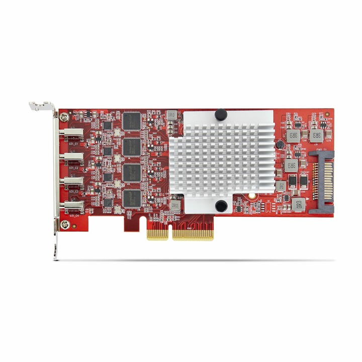 StarTech 4-Port, USB-C, 10Gbps PCIe, 4 獨立傳輸晶片 - 推薦的 Mac Pro PCIe 傳輸埠擴充卡