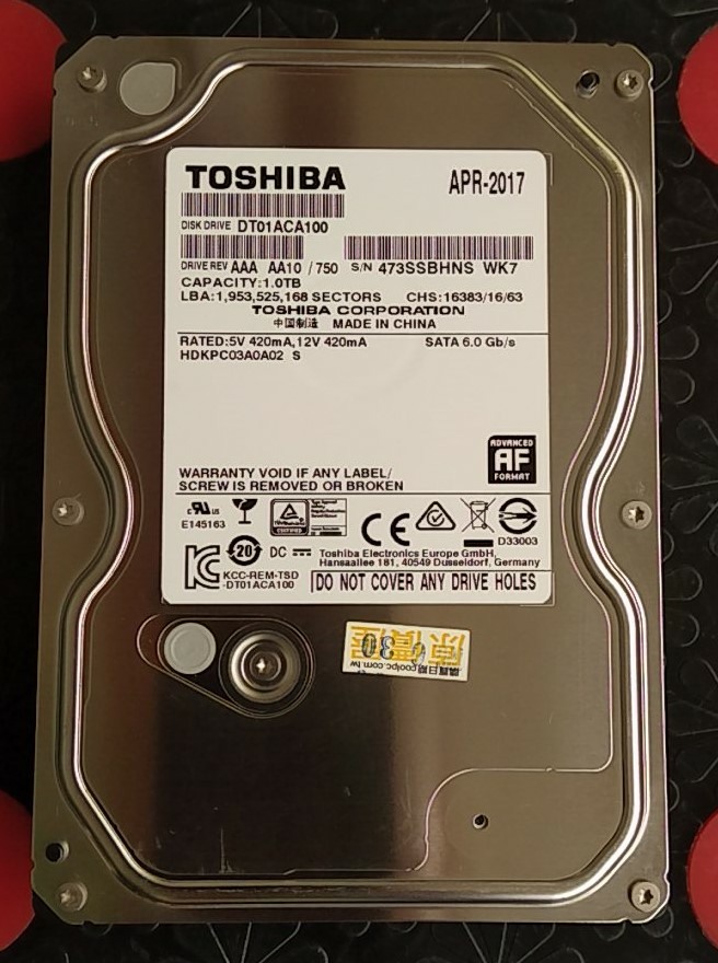 賣3.5吋桌機用TOSHIBA-1TB HDD