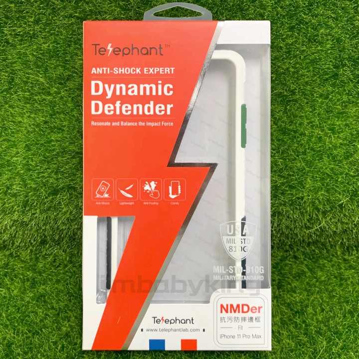 現貨 太樂芬 iPhone 11 Pro Max 6.5吋 NMDER 白框軍綠 透明背蓋 抗污防摔邊框手機殼 高雄面交