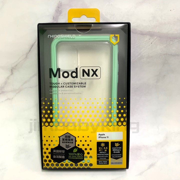 保證現貨正品 犀牛盾 Mod NX iPhone 11 6.1吋 薄荷綠 軍規 耐衝擊 防摔邊框+透明背蓋 兩用手機殼