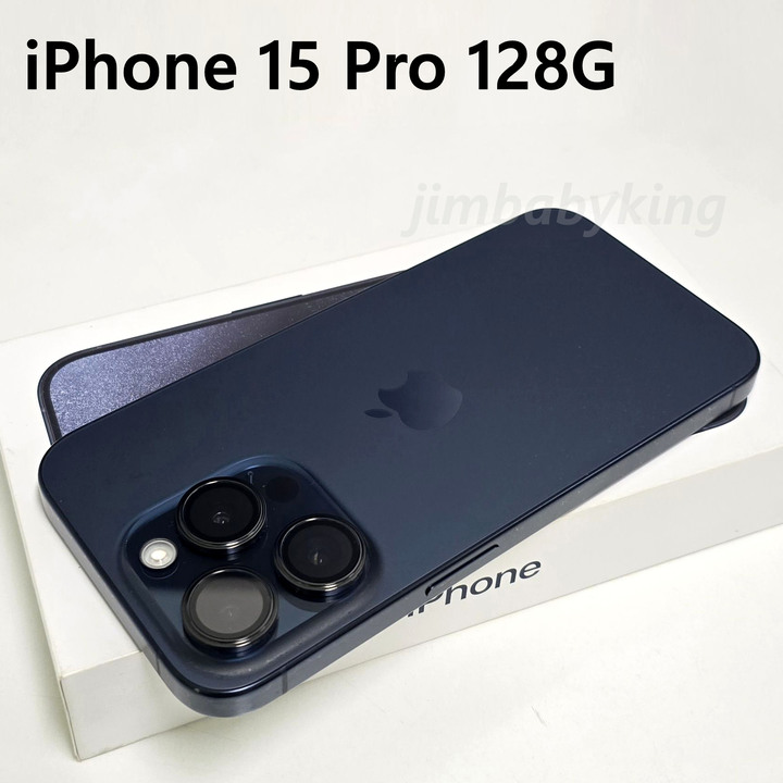 8.8成新 APPLE iPhone 15 Pro 128G 6.1吋 藍色 藍色鈦金屬 全新配件 台灣公司貨 高雄可面交