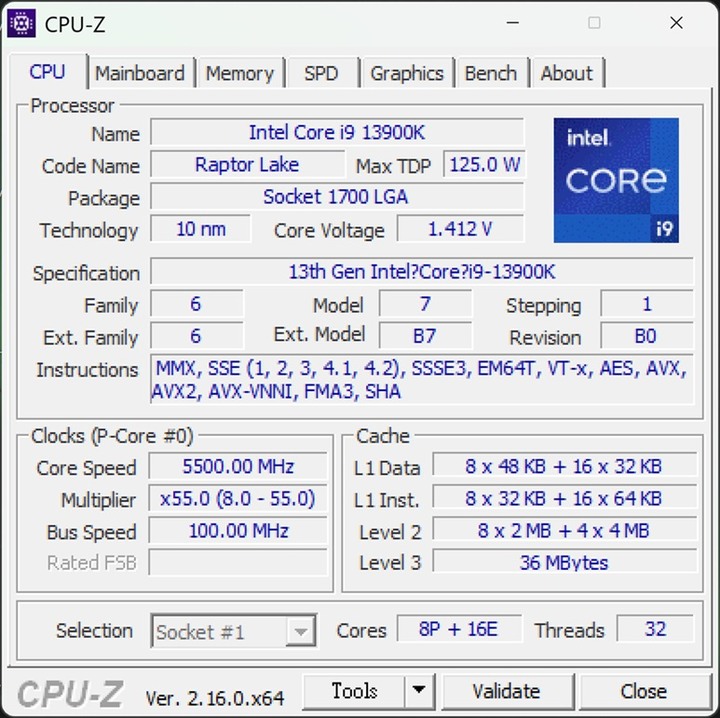 I9 13900K CPU 完整盒裝