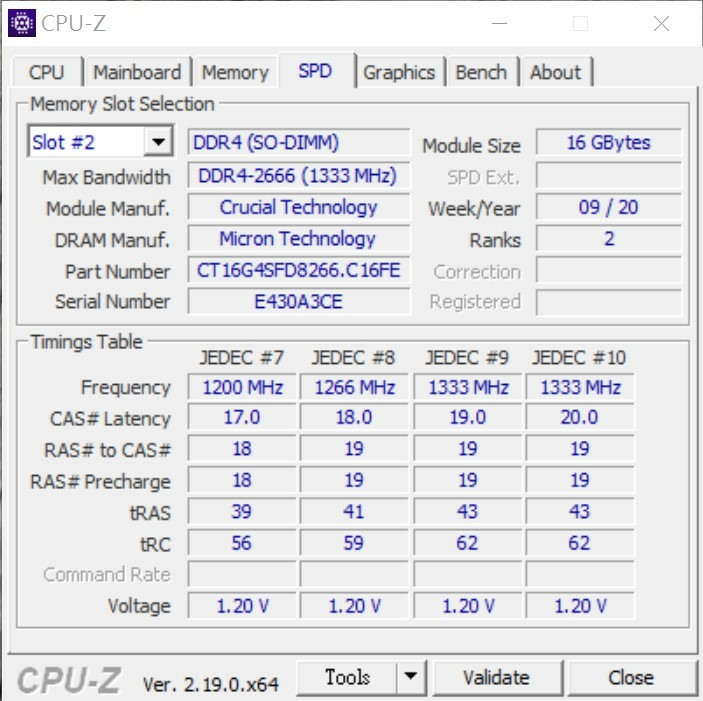 筆記型記憶體 美光 DDR4 2666 16G