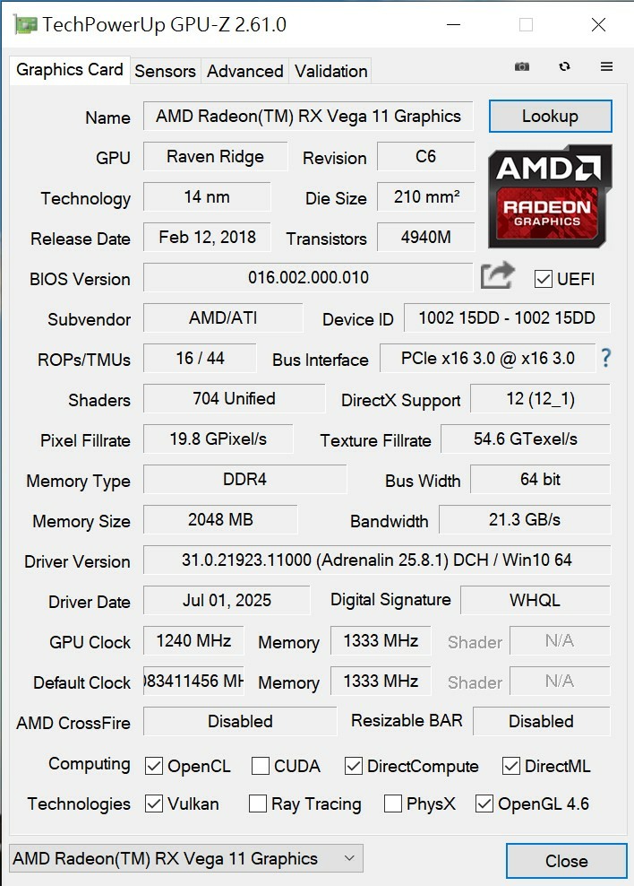 AMD R5 2400G 處理器