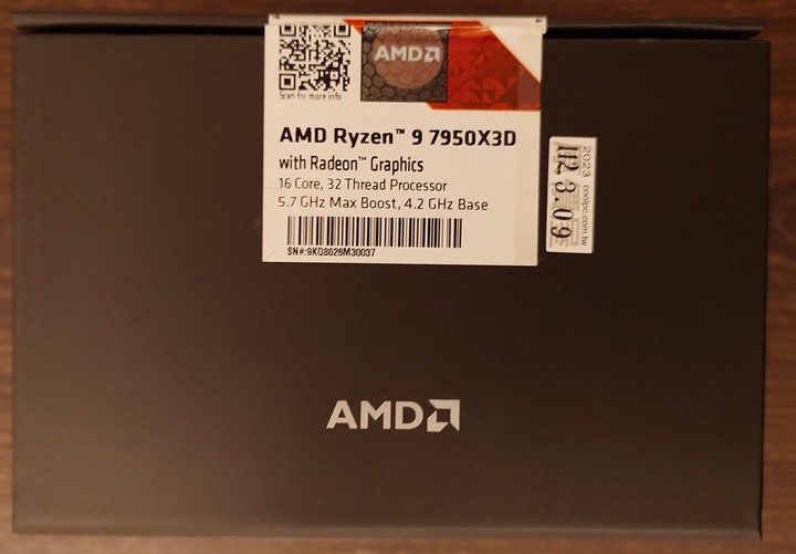 AMD R9 7950X3D 處理器 完整盒裝 威建代理