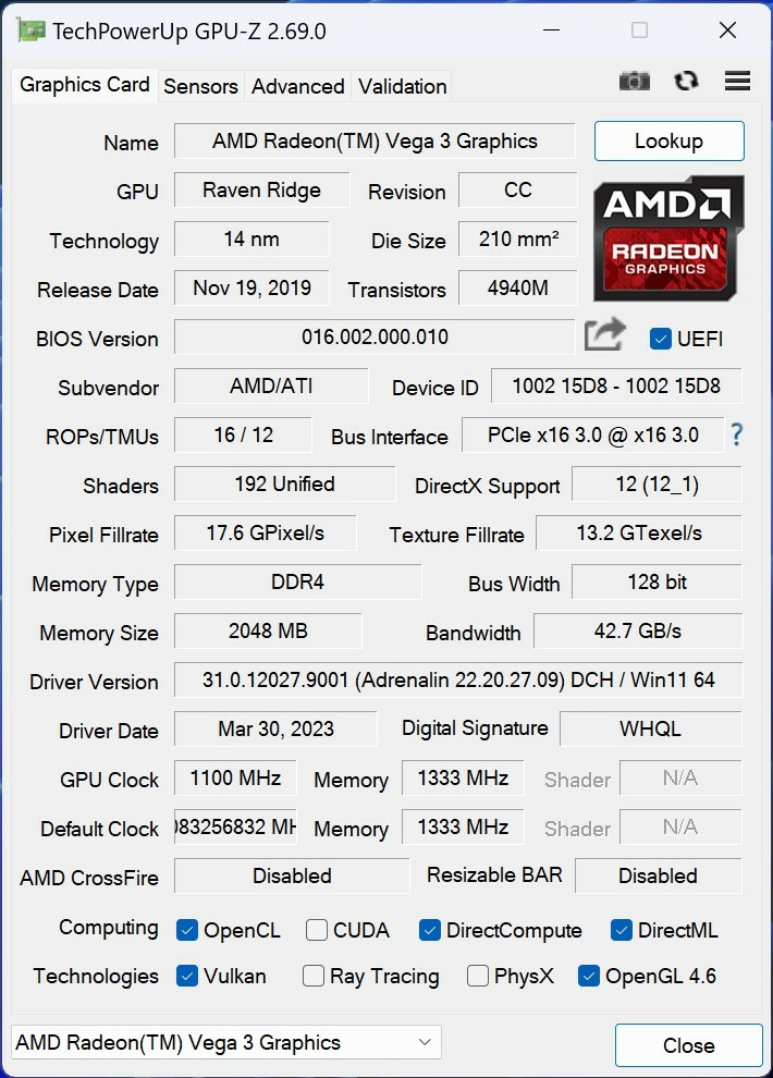 AMD Athlon 3000G 處理器