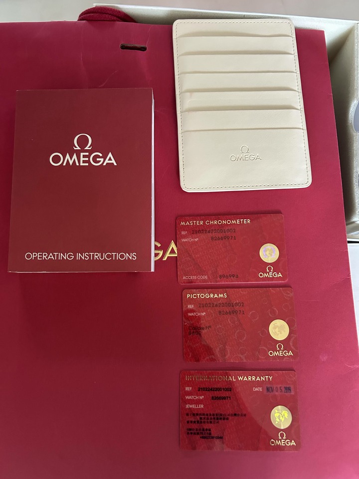 極美 Omega 海馬 300米 玫瑰金半金款