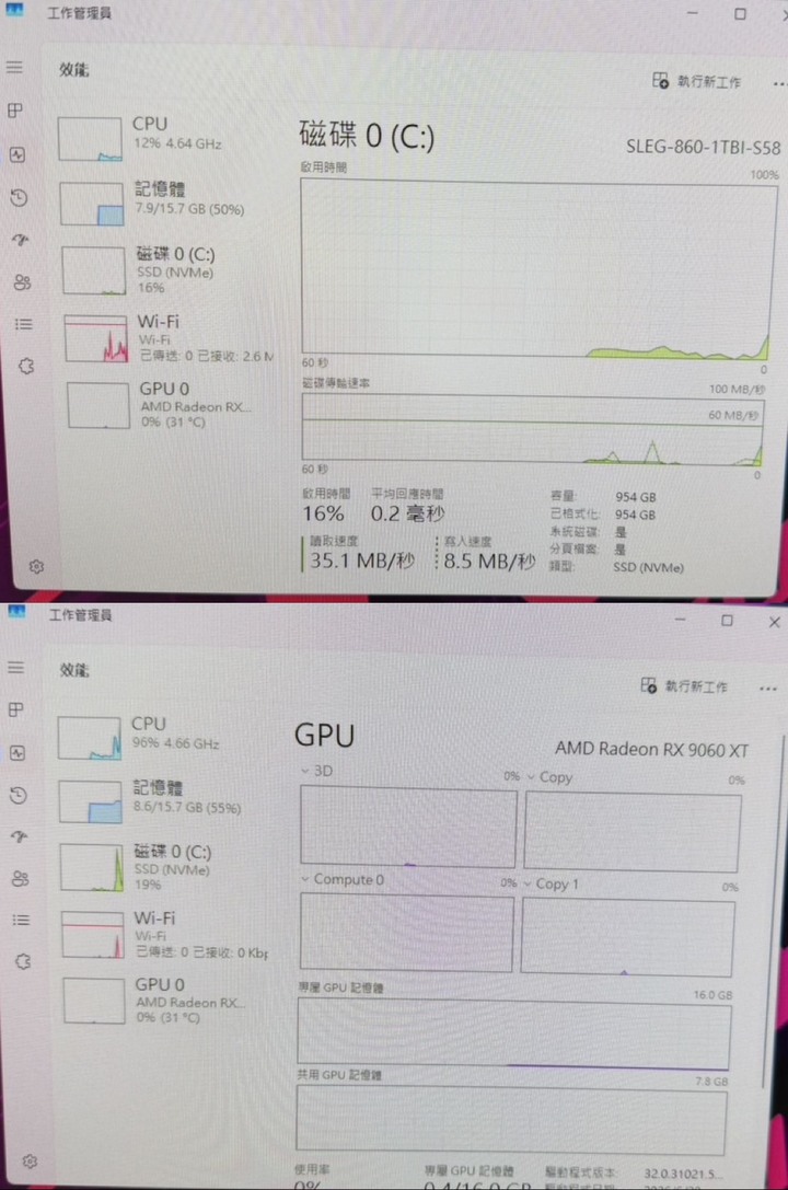 ASUS GM700TZ 桌上型電腦 R5-4800F/16G/1T SSD/RX9060XT 保固中