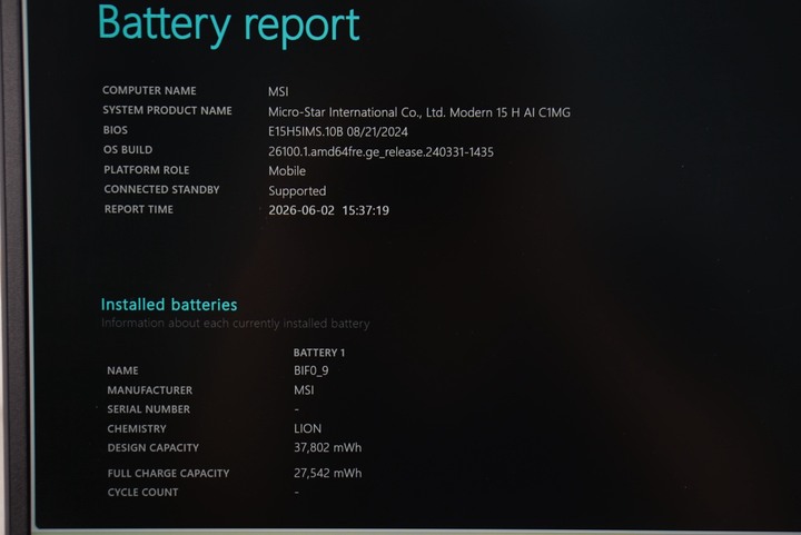MSI Modern 15 H AI C1MG-095TW 15吋 U5-135H/16G/512G SSD 保固中
