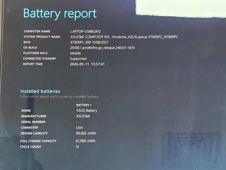 ASUS N7600PC 16吋OLED i7-11370H/16G/1T SSD/RTX3050