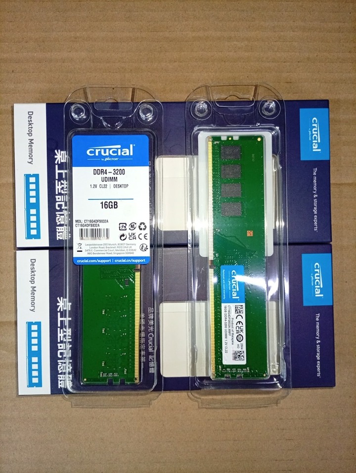 美光Crucial DDR4-3200 16GB桌上型
