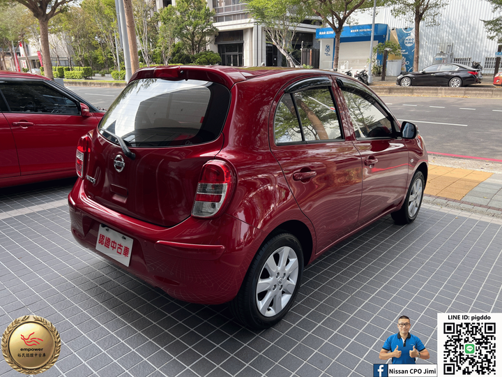 【2014年 Nissan March 1.5 豪華版】Nissan裕民 原廠認證中古車_台中龍富所