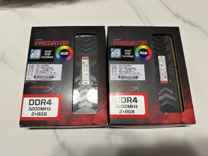 DDR4 3200 8GX2 8G*2 RGB套裝2組 DDR5 6000 C30 16Gx2