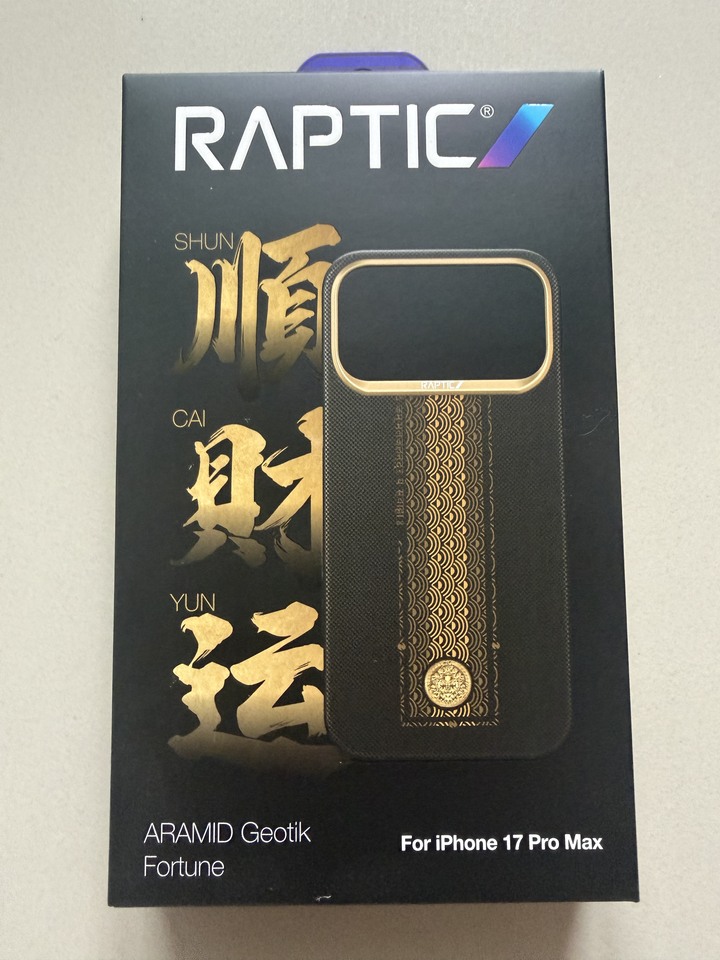 「順財運」RAPTIC原廠蘋果iPhone17 ProMax磁吸凱夫拉400D芳綸纖維保護殼