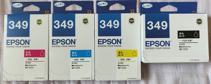EPSON噴墨印表機WF-3721墨水 T349