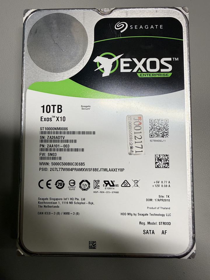 Seagate Exos 10TB 企業級硬碟