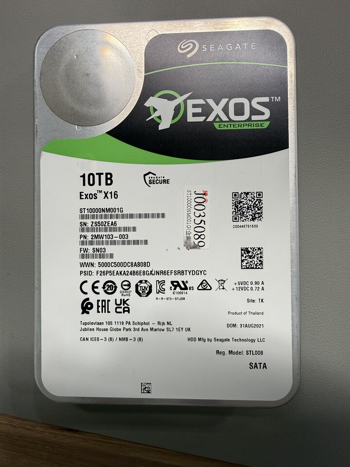 Seagate Exos 企業級 10T硬碟