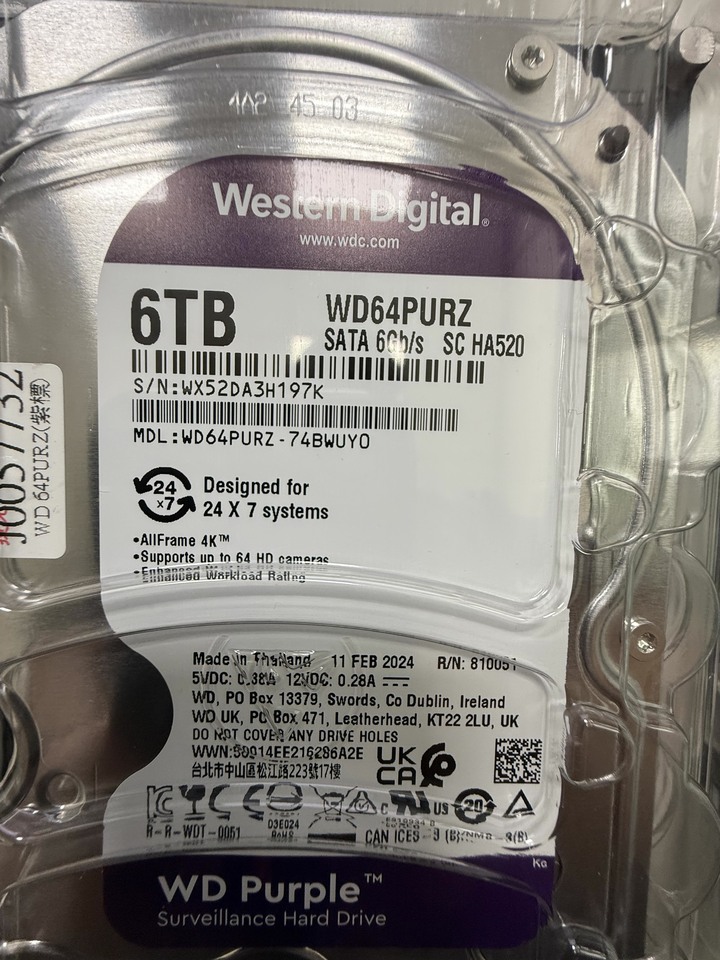WD 紫標 6TB