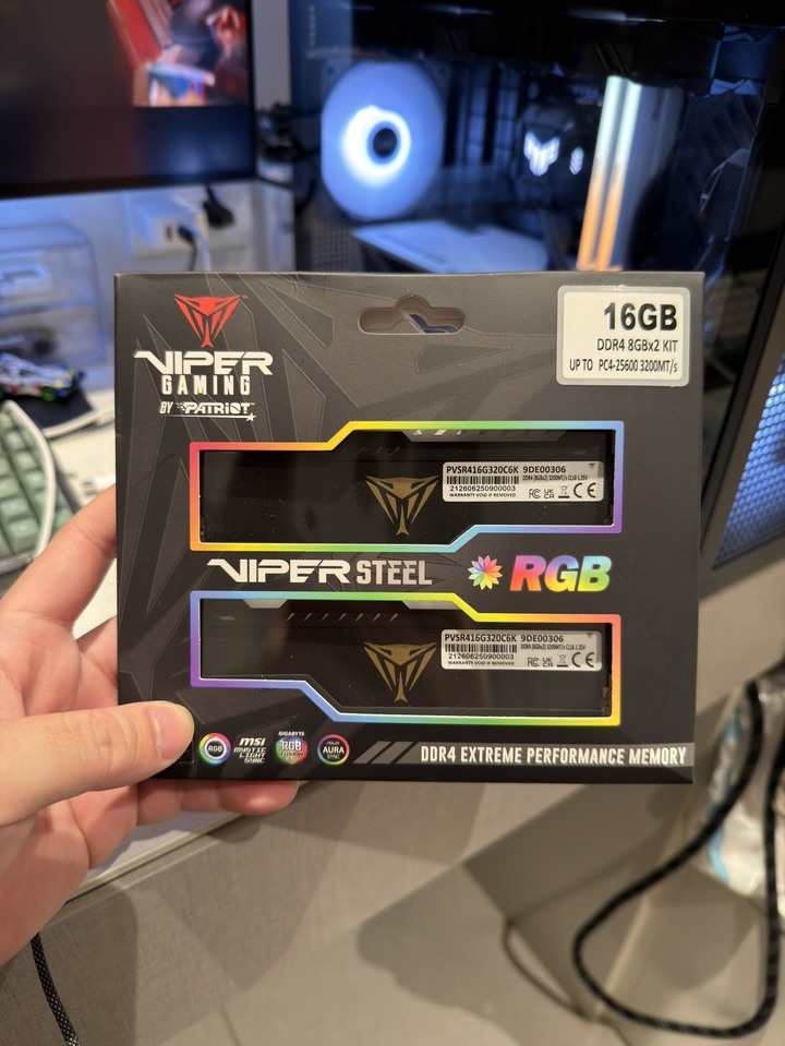 全新未拆 Viper Gaming DDR4 16GB 3200 (8gx2) 雙通道 美商博帝科技 記憶體 記憶卡