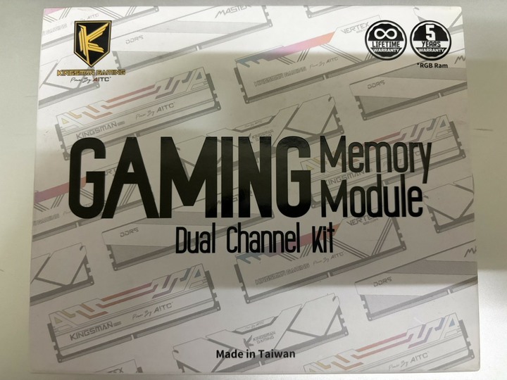 (全新) AITC 艾格 KINGSMAN DDR4-3200 16GB*2 白+黑RGB 電競記憶體