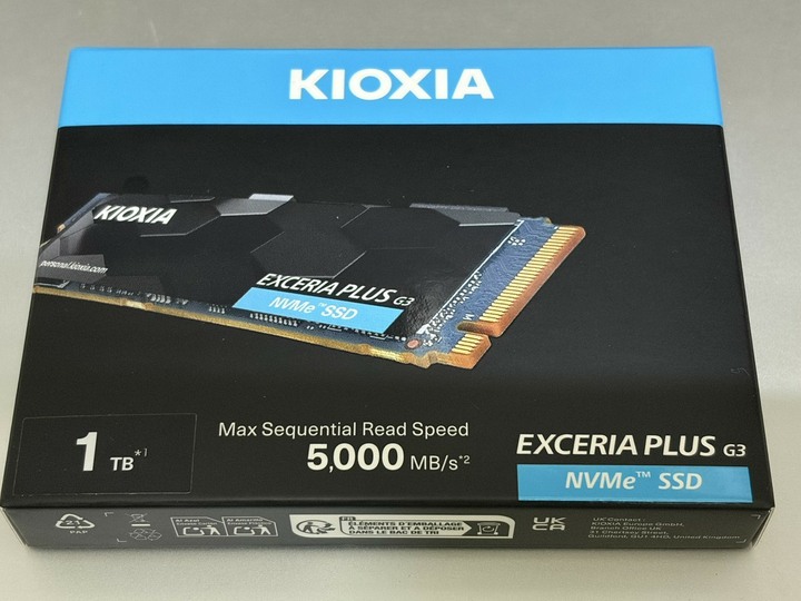全新 KIOXIA Exceria Plus 1TB SSD 固態硬碟 + Acer DDR5-6000 16G*2 CL32 黑