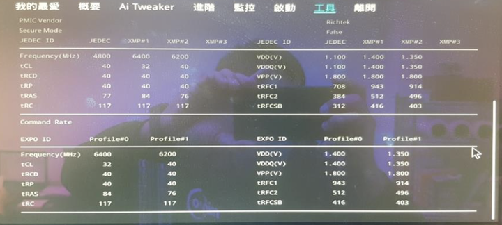 技嘉B850 GAMING X WIFI6E+巨蟒DDR5-6400 CL32 32G*2+十銓MP44 1TB SSD
