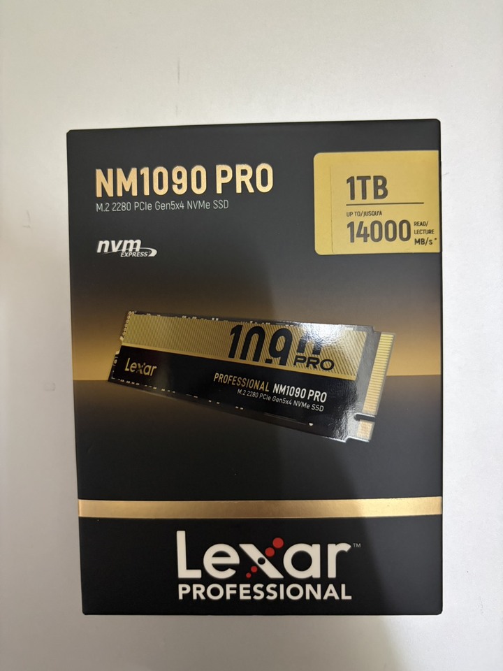 (全新) Lexar NM1090 Pro 1TB/Gen5/讀14000/寫10000/TLC/DRAM快取/SM2508主控台積電6nm製程【五年】