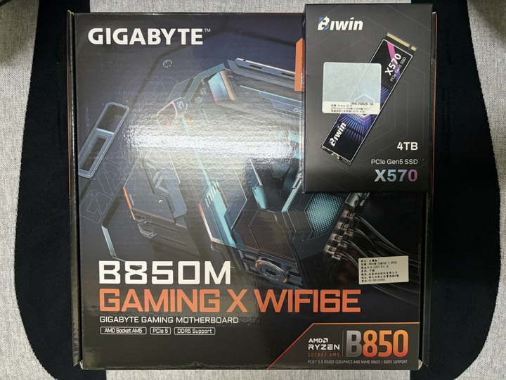 (全新)技嘉B850M GAMING X WIFI6E Biwin佰維 X570 4TB Gen5 SSD