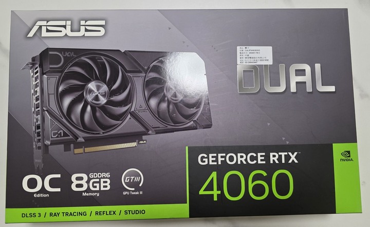ASUS 華碩 RTX4060 顯示卡 DUAL-RTX4060-O8G-EVO