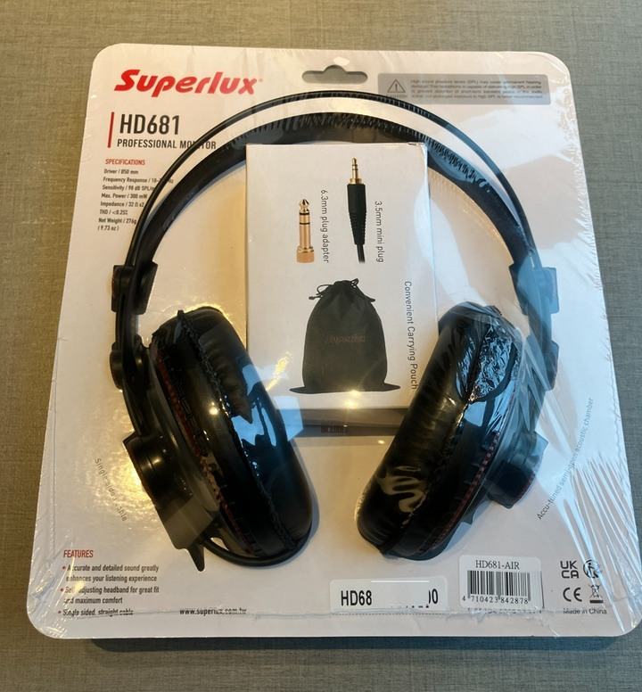 舒伯樂 Superlux HD681AIR 專業監聽耳機